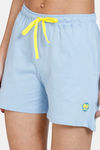 Zivame Looney Tunes Knit Cotton Shorts Set - Blue Bell — thumbnail 6